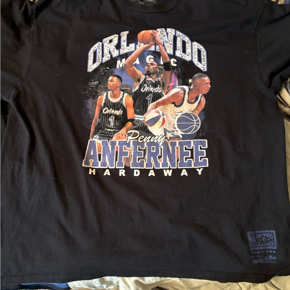 Mitchell & Ness Black Orlando Magic Hardaway Tee
